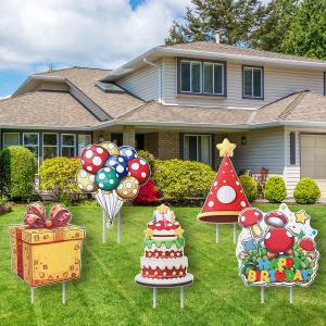 Super Brothers Birthday Party Supplies, Super Brothers Yard Lawn Sign Birthday Decorations,Boys Video Games Birthday Party Decorations(5PCS)