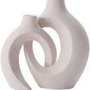 2 Pcs Ceramic Flower Vase Light Luxury Flower Arrangement Sculpture Bedroom Office Tabletop Vase Flower Art Decor