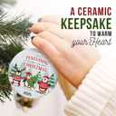 2 x ZAGKOO Penguin Ornament 2025 - Cute Penguin Christmas Ornaments - Funny Penguins Gifts for Women, Men, Kids, Penguins Lovers - Gift Exchange Ideas - Ceramic Ornament for Xmas Tree Decoration