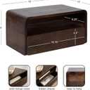 Kate and Laurel Kato Modern Mango Wood Floating Side Table with Drawer, 18 x 10 x 9, Dark Brown, Contemporary Wooden Floating Nightstand for Bedroom Bedside Table or Living Room Wall Storage