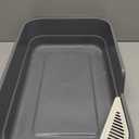 Extra Large Litter Box with Low Entry,Jumbo Cat Litter Box for Kitty and Senior Cats,Cat Box for Indoor Cats,Open Top Corner Litter Pan,Easy to Clean,23.6" L x 15.7" W x 5.9" H (Grey)