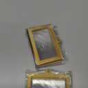 8 Pack Christmas Clear Hanging Photo Frame, 3x2 Inch Double-Sided Acrylic Small Photo Frame,Picture Frames Ornament for Family Photo, Christmas Tree, Xmas Party, Holiday Decoration(Gold)