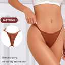 FINETOO 8 Pack Cotton Thongs for Women Sexy G-string Thong Ladies Panties Womens Underwear S-XXL