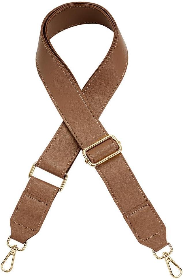 PH PandaHall 1.4inch/3.8cm Wide Adjustable Leather Replacement Strap Shoulder Bag Strap DIY Purse Strap for Satchels Craft Bag Briefcase Crossbody Bag Handbags Women's Bag, 33~55inch (Camel)