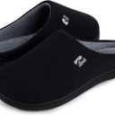 RockDove Men's Original Two-Tone Memory Foam Slipper (10.5, Black/Grey)