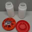 2 Packs Chick Feeder and Waterer Kit 1L Chick Feeder and 1L Chick Waterer Chicken Feeder and Hanging Chicken Waterer for Poultry Farm Chick Water Food Feeder