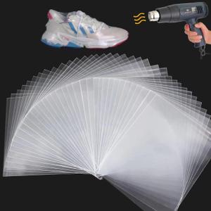 Shrink Wrap Bags - 100 Pcs 14x20 Inch Clear PVC Heat Shrink Bands for Packagaing Soap, Bath Bombs, Candles, Easter Gifts, Jars and Homemade DIY Projects