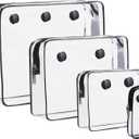 4 packs Clear Pouches for Bogg Bag Accessories Clear Beach Tote Bag Storage Travel Cosmetic Organizer (Black)