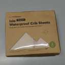 2-Pack Waterproof Baby Crib Sheets for Boys, Girls - 52x28 Viscose Derived from Bamboo Toddler Bed Sheet Neutral, Fitted Crib Mattress Protector Cover for Baby Bedding, Soft & Gentle (Cameo)