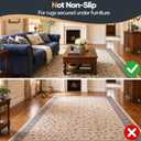 Veken Felt Cushioned Rug Pad 8 x 10 Ft, 1/4 Inch Thick, Dense Needle-Punched Carpet Underlay for Area Rugs, Protector Mat for All Hard Floors Including Hardwoods, with Over 99 Piece Pile fibers