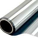 One Way Privacy Window Film, Daytime Mirror Reflective Heat Control UV Sun Blocking Non-Adhesive Static Cling Window Tint for Home and Office(Gray-Silver, 30Inch x 40)