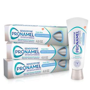 Sensodyne Pronamel Gentle Teeth Whitening Enamel Toothpaste for Sensitive Teeth, to Reharden and Strengthen Enamel, Fresh Mint - 4 Ounces (Pack of 3)