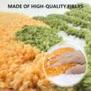 Boho Shaggy Microfiber Bathroom Rug, Super Absorbent Non Slip Mat for Tub, Shower, Machine Wash, 20X30 in