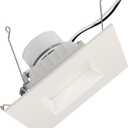 Westinghouse 5247000 14 Watt (100 Watt Equivalent) 5-6-Inch Square Recessed LED Downlight with Color Temperature Selection, Dimmable, Energy Star, Medium Base, White Trim