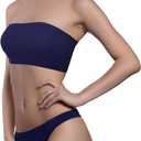 Geyoga 6 Pieces Strapless Bandeau Bras, Seamless Bralettes Stretchy Non Padded Tube Tops for Women (XX-Large, Black, Purple, Lake Blue, Purplish Red, Navy Blue, Burgundy)