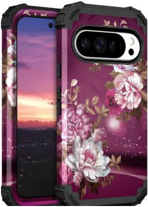 Hocase for Google Pixel 9 Pro XL Case, Shockproof Heavy Duty Protection Hard Plastic+ Silicone Rubber Bumper Hybrid Protective Case for Google Pixel 9 Pro XL 6.8" 2024 - Mandala in Galaxy