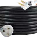 25FT 220V 50AMP Welder Extension Cord, 8 Gauge Heavy Duty Industrial NEMA 6-50 Welding Machine Cord with Lighted End for MIG TIG