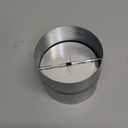 4 Inch Draft Blocker Backdraft Damper Duct Draft Stopper One-Way Airflow Ducting Insert Backflow Preventer Inline Fan Vent Deflector (Silver)