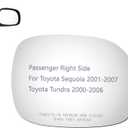 JZSUPER Side Mirror Glass fit for 2001-2007 Toyota Sequoia, 2000-2006 Toyota Tundra Passenger Right Side RH Convex, Including Adhesive (Non Heated)