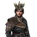 2 x KIPETTO Halloween Crow Crown Gothic Crown Headpiece Evil Queen Crowns Witch Costume Hair Accessories for Halloween Party Theme Costumes,Gold