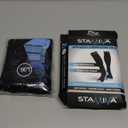 Physix Gear Compression Socks 20-30 mmHg - Men & Women - Running, Nurses, Shin Splints, Flight, Travel (Black/Blue) L/XL