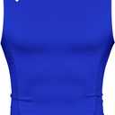 Nxtrnd Men's Turtleneck Compression Tank Top, Sleeveless Mock Neck (Blue), Medium