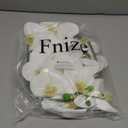 Fnize Orchid Stems Artificial Flowers Real Touch Latex Faux Phalaenopsis Branches 9 Large Blooms 38 Inches 2pcs White