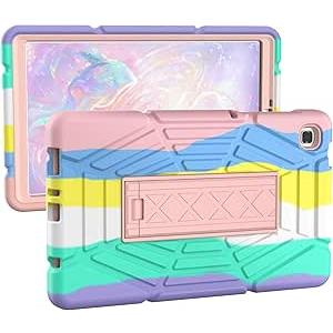 Grifobes for Samsung Galaxy Tab A7 Lite Case, 8.7 inch Shockproof Rugged Protective Cover with Stand for 2021 Tab A7 Lite 8.7" Tablet SM-T220/T225/T227U for Kids Boys Children (Camo Colorful) 2 Pcs