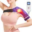 AOBOCO 1 Pack Shoulder Heating Pad for Rotator Cuff - Heated Shoulder Wrap Brace for Mom Women and Men Pain Relief - 90Mins Auto-Off Heating Pad for Frozen Shoulder