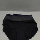 TANSTC Period Underwear for Women Heavy Flow Leakproof Menstrual Panties Postpartum Hipster Briefs 3 Pack (X-Large, Black Blue Grey)