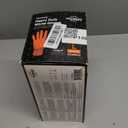 TitanFlex Heavy Duty Orange Industrial Nitrile Gloves with Raised Diamond Texture, Latex Free (6mil/8mil)