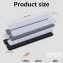 Vuzvuv 8 pcs Bulletin Board Bar Strips No Adhesive Backing with Glue Points Self Adhesive Cork Board for WallFelt Pin Board for SchoolOffice Decor(Black White Grey)