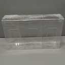 IneVibe Triple Hygiene Holder - 3 Compartment Acrylic Dispenser with Lid for Hairnets, Glove Boxes, Face Masks, Plastic Bags, Tissue Boxes in Home or Medical Setting - Counter or Wall Mount (Triple)