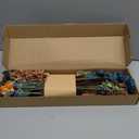 Floroom Artificial Greenery Stems Box Set, 39pcs with 8 Kinds of Faux Greenery Flowers Picks for DIY Bridal Bouquets Wedding Floral Arrangement Table Centerpieces, Earth Tones & Teal