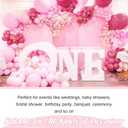 Spandex Fitted Wedding Arch Cover 6.6FT Pink Arch Backdrop Cover, Round Top Chiara Backdrop Stand Covers for Wedding Birthday Party Baby Shower Banquet Arch Decoration (Pink, 6.6FT)