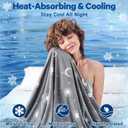 inhand Cooling Blanket Twin (60"x80"), College Dorm Essentials for Girls Guys,Summer Cold Blankets for Hot Sleepers & Night Sweats, Cool Lightweight Breathable Blanket for Twin Size Bed Ink Grey