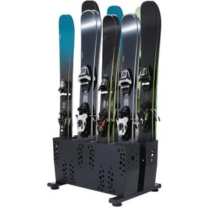 Freestanding Ski Storage Rack for 4 Pairs, Floor Stand Ski Organizer Rack, Heavy Duty Alloy Steel Ski Holders Ski Organizer, Freestanding Ski Organizer for Garage Basement