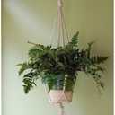 Primitive Planters 2176 36" Macrame Plant Hanger, White