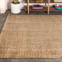 JONATHAN Y Espina Hand Woven Herringbone Chunky Jute Natural Indoor Area Rug, 8x10, Bohemian, Cottage, Easy-Cleaning for Living Room, Bedroom, Kitchen, Pet Friendly, Non-Shedding (NFR101A-8)