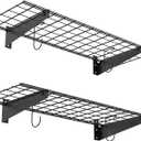 TORACK 2 Pack Garage Wall Shelves, 15" x 45" Wall Mounted Wire Shelves for Garage Heavy Duty Wall Shelving(Pack of 2, Black)