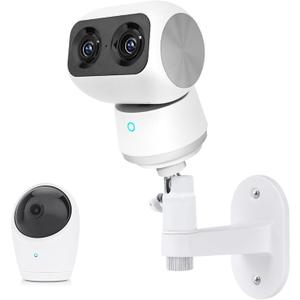 Security Camera Mount for eufy Indoor Cam S350, Adjustable Baby Monitor Wall Mount for eufy E20/E21, Other Cameras with 1/4 Threaded Hole, No Drilling Mounting Bracket for Pet/Dog/Baby Camera