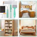 6 Pieces Wood Grain Painting Roller Kit,Wood Grain Roller Painting Tool with Handle DIY Graining Tool Paint Roller Tool Set for Wall Floor Furniture Room Art Decoration