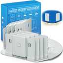 Bed Sheet Holder with Clips Lock, Open Corner Fitted Bedsheet Holders with Straps for Twin, Full, Queen, King Size Mattress, Keep Sheets Firm and Tight, No More Loose Sheets (Light Grey)