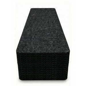 8x30 Carpet Stair Treads Pack of 15 with Stickers for Easy Peeling - Self-Adhesive Peel and Stick Carpet for Stairs - Works with Most Subfloor Types - Black Stair Treads