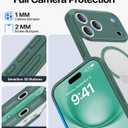 Faiono Magnetic for iPhone 17 Pro Max Case [Full Camera Protection][Military-Grade Protection][Compatible with MagSafe] Shockproof Protective Slim Phone Case for iPhone 17 Pro Max, Night Green