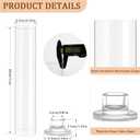 Hurricane Candle Holder Thickened Cylinder Covers Short Taper Candle Sticks Holder 2.5" D 11" H Glass Tall Candlesticks Holders Centerpiece for Wedding Dining Table, 10 Pcs