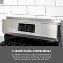 StoveShelf 30" Length Black Magnetic Shelf for Kitchen Stove - Kitchen Storage Solution with Zero Installation - Over Stove Spice Rack Organizer