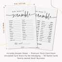 GardenCity 50 Baby Shower Word Scramble Game Cards, Fun Baby Shower Games for Boy or Girl, Gender Neutral - Minimalist