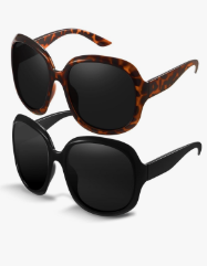 miyya Bug Eye Oversized Polarized Sunglasses Womens, Trendy Retro Sun Glasses for Women 2025, Oversized UV Protection Shades