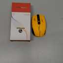 RAPIQUE Bluetooth Wireless Mouse - (BT1/BT2+USB Receiver) Tri-Device Compatibility for PC, Laptop, Computer, MacBook, Tablet (Black and Yellow)